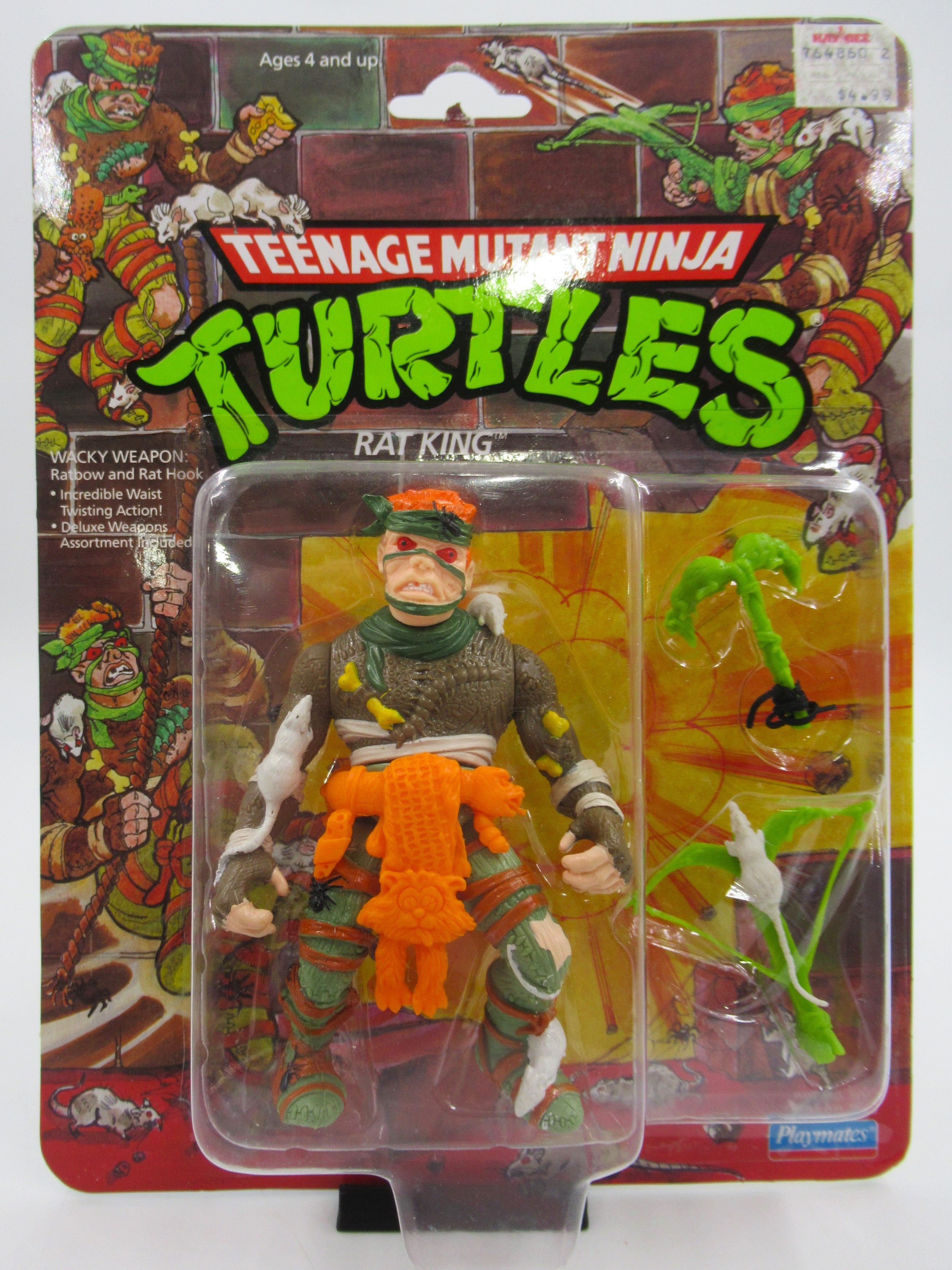 Teenage Mutant Ninja Turtles Rat King 4.5" Figure TMNT - Playmates (1989)